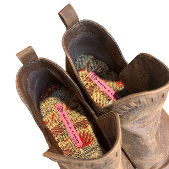 Rock & Candy Lipton Brown Microsuede Chelsea Ankle Boot with a Bloch Heel - Picture 9 of 12